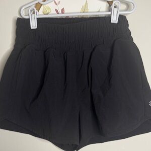 Athleta girl  Black Athletic Shorts 14 with mesh lining